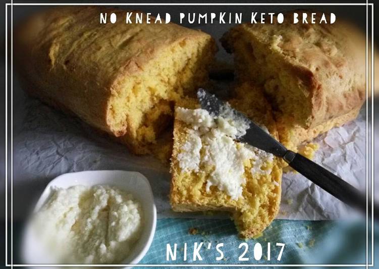 Resep No knead pumpkin bread #ketopad