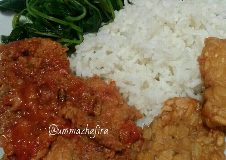 resep masakan Ayam geprek lalab bayam