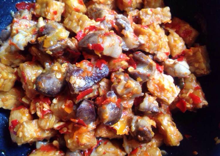 resep lengkap untuk Sambal Ati Ampela Tempe