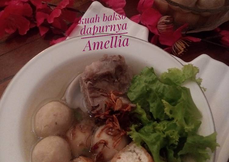 Resep Kuah bakso tempe/daging