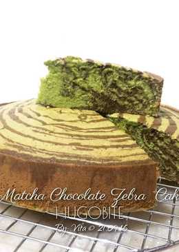 Matcha Chocolate Zebra Cake