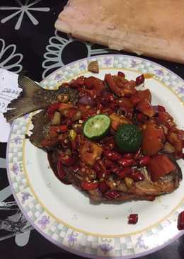 Bawal goreng sambel kecap,,ala si teteh