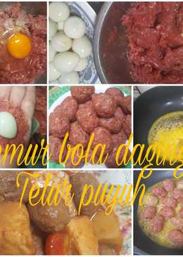 Semur bola daging isi telur puyuh