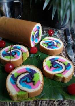 Mosaic Roll Cake | Bolu Gulung Mosaic