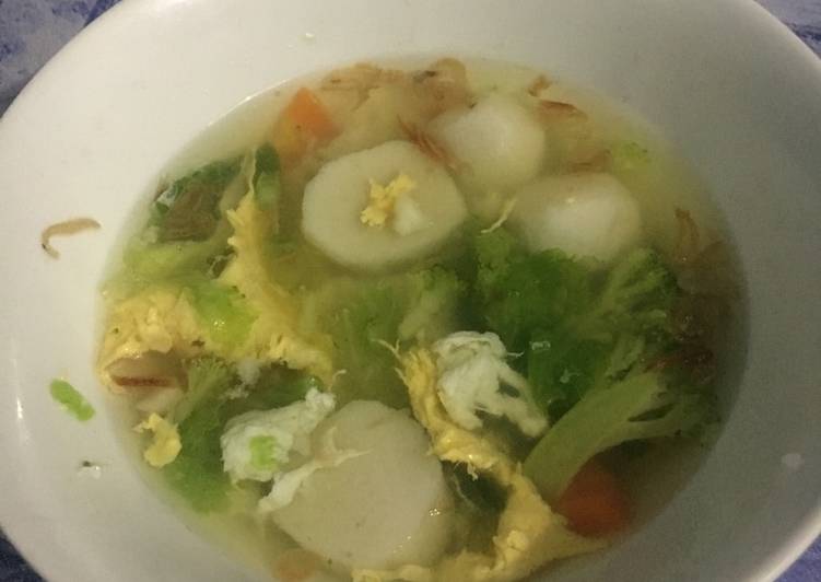 resep lengkap untuk Sop bakso ikan ala ala quali