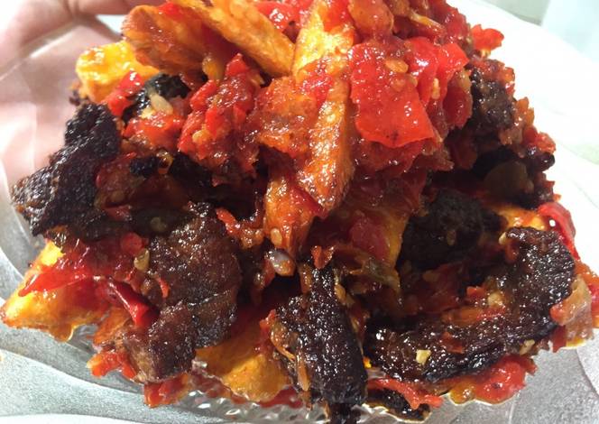 Resep Dendeng kentang  balado  padang  oleh Reskha Amira 