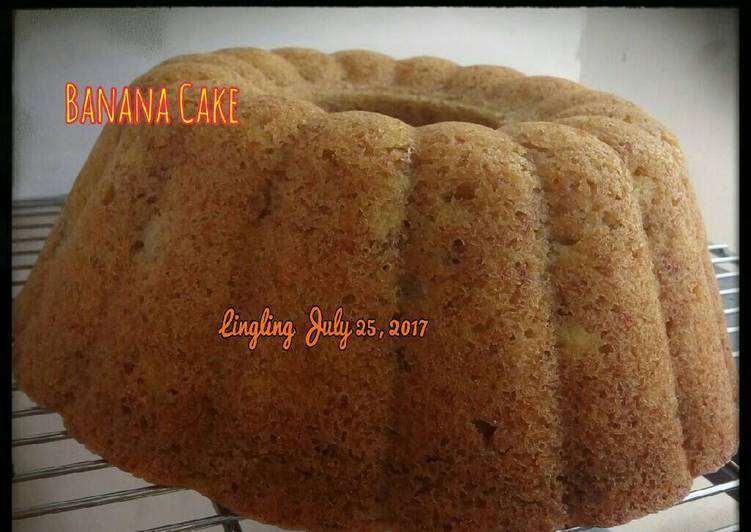 Resep Banana Cake Tanpa Mixer (aduk doank) By Lingling
