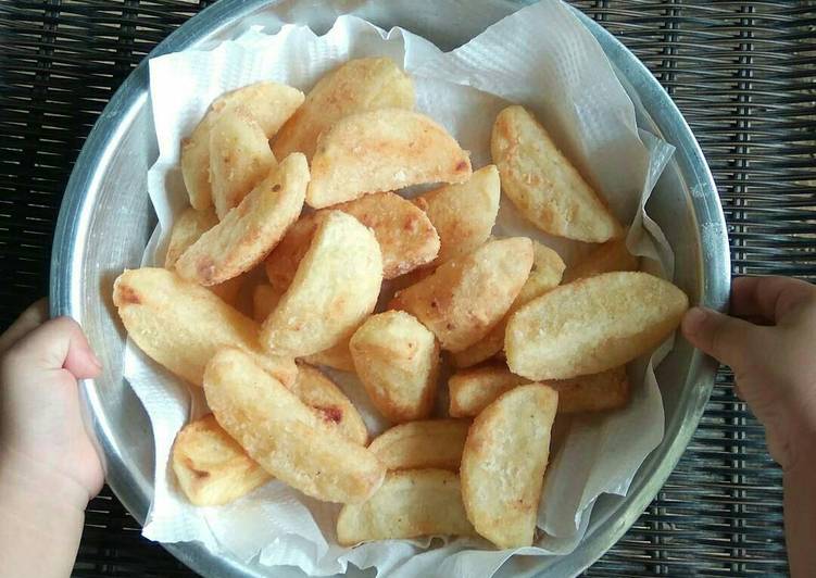 resep makanan Potato Wedges Tepung Bumbu