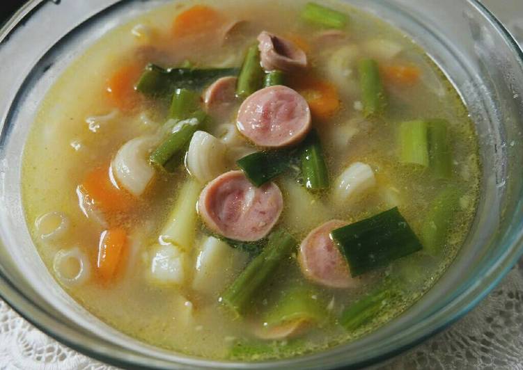 resep makanan Sup Sayur Sosis Sapi