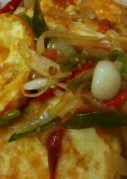 Telur ceplok saus tiram