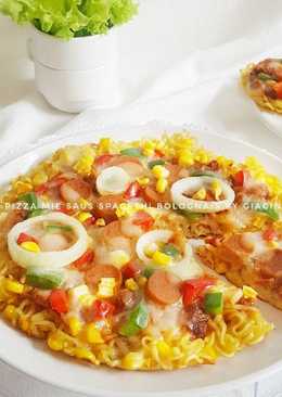 Pizza Mie Saus Spagheti #Bandung_recookOchirosi