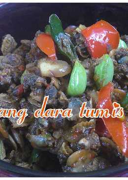 Kerang darah tumis petai