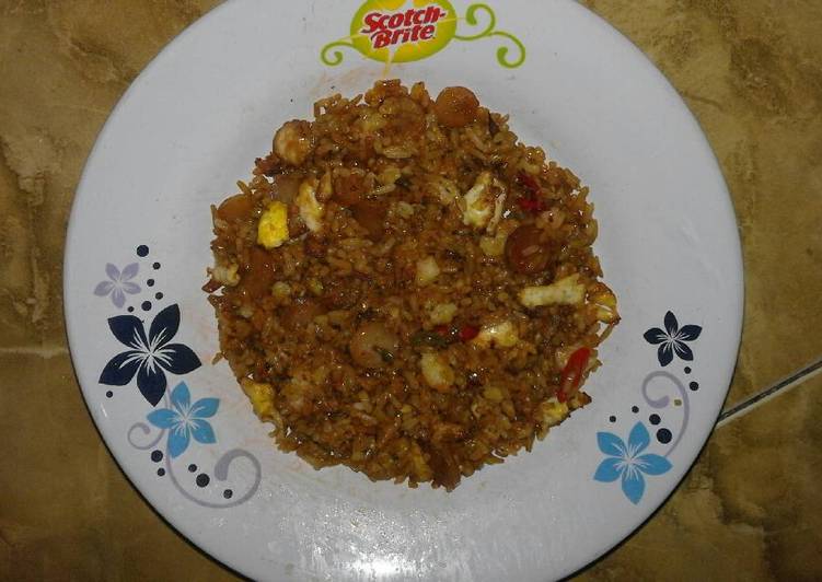 resep masakan Nasi goreng sosis saus tiram balado