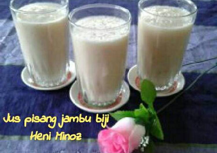 gambar untuk cara membuat Jus pisang jambu biji???? ??#indonesiamemasak