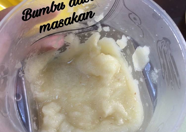 bahan dan cara membuat Bumbu dasar segala masakan (bawang putih)