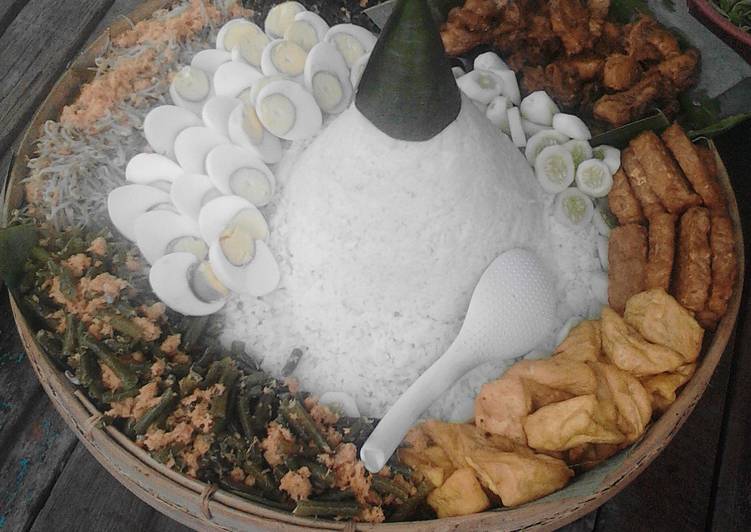 cara membuat Nasi urap ayam kecap khas pacitan