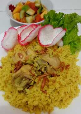 Nasi Kebuli Ayam ala Nusantara