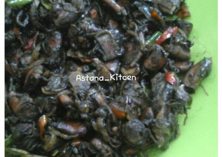 resep makanan Tumis Cumi asin hitam cabai rawit