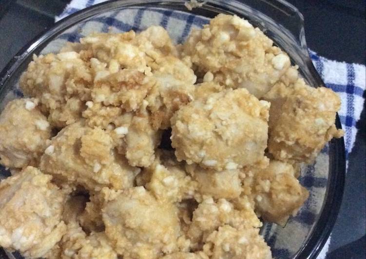 resep makanan 3 ingredient Chicken Salted Egg -- Keto Friendly