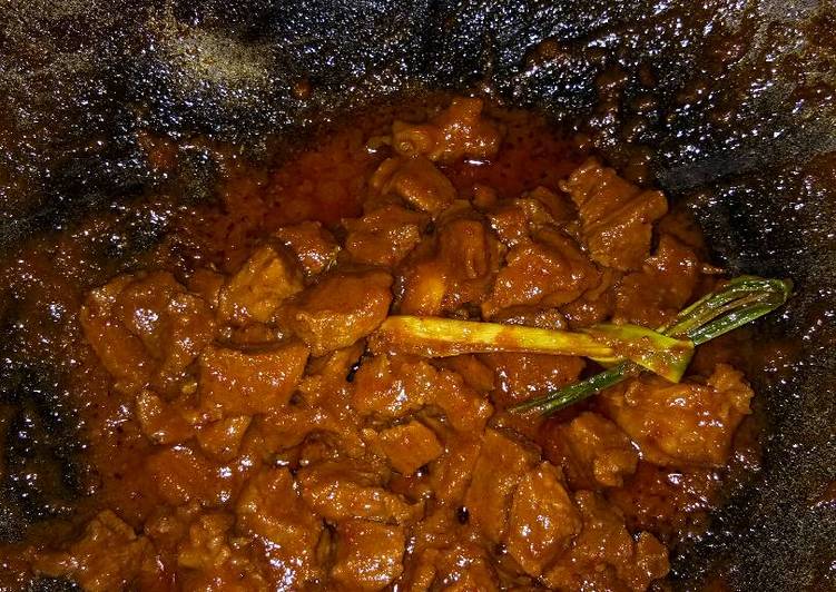 resep lengkap untuk Daging sapi bumbu rujak