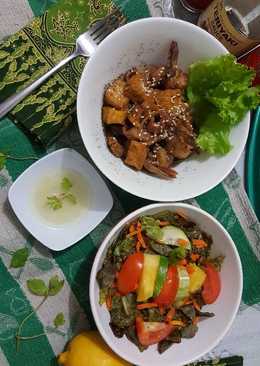 Udang tahu teriyaki ala fe'