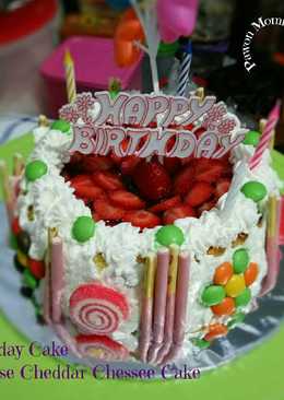 B'day Cake base Cheddar Chesee Cake