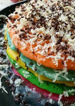 32 resep pancake pelangi enak dan sederhana - Cookpad