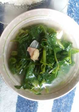 Sayur bening bayam plus ayam