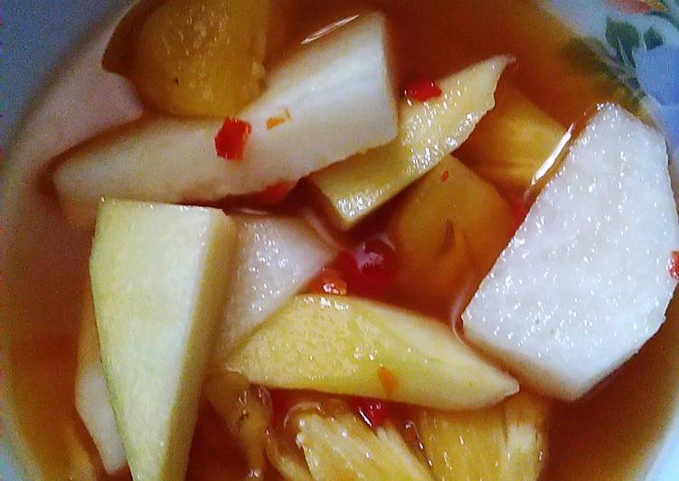 resep lengkap untuk Asinan buah segarr??