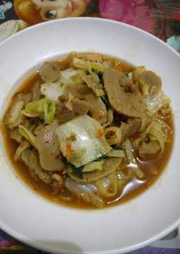 Seblak baso campur