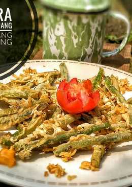 Tempura #PR_kacang panjang tabur bawang putih goreng