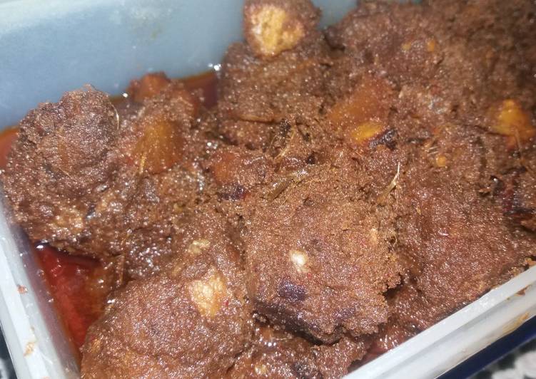 gambar untuk resep makanan Rendang daging khas padang