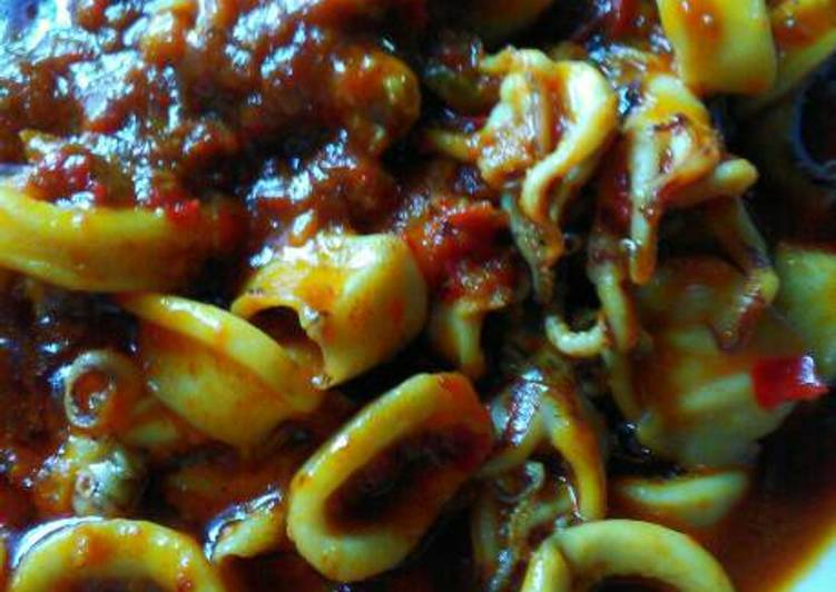 gambar untuk resep makanan Cumi basah bumbu pedess