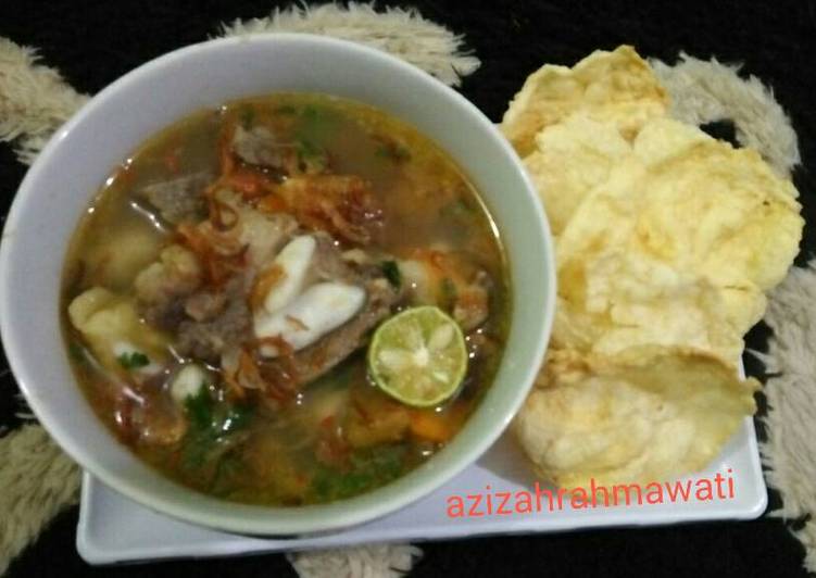 resep lengkap untuk Sop Iga Sapi (pedas)