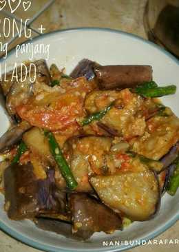 Terong + kacang panjang balado