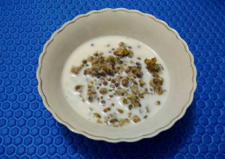 cara membuat Bubur Kacang Ijo Kuah Santan