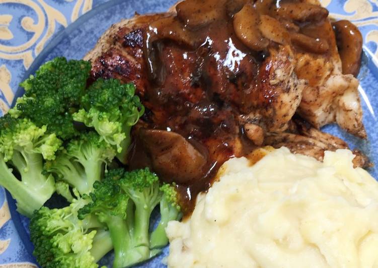 resep makanan Grilled Chicken with mashed potato