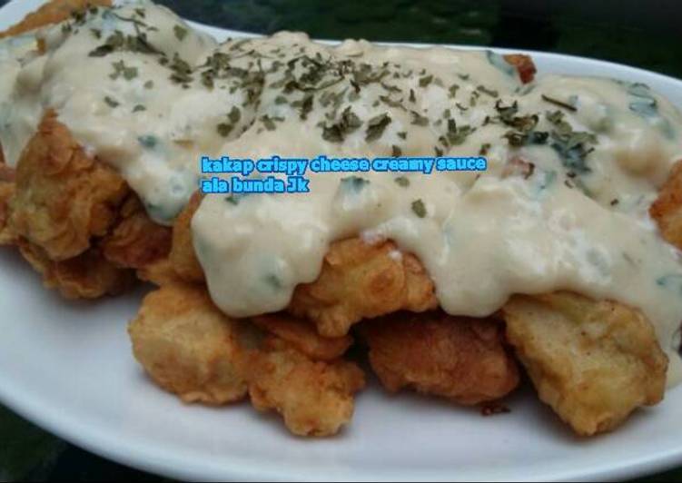 resep masakan Kakap crispy cheese creamy sauce ala bunda Jk