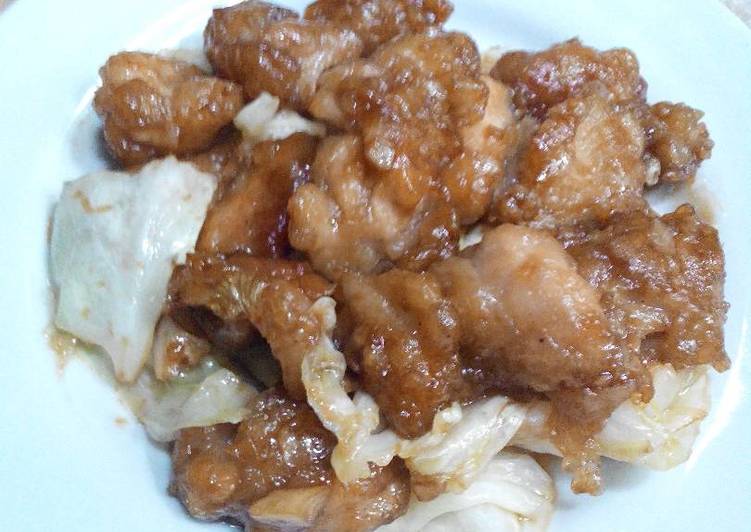 resep makanan Ayam Koloke Saos Tiram Tumis Sayur Kubis