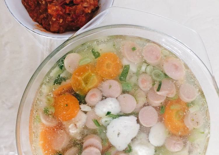 Resep Sop Sosis Baso Ayam dan Sambel Bajak Oleh Caya Vivianty