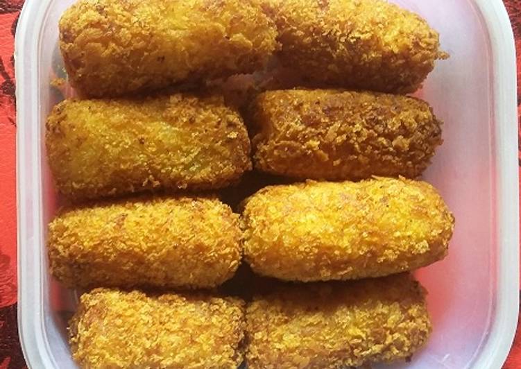 resep lengkap untuk Kroket Soju (Sosis Keju)