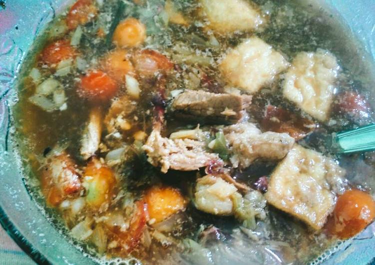 bahan dan cara membuat Semur Daging Sapi & Tahu Mudah, Enak (TanpaSantan) #kitaberbagi