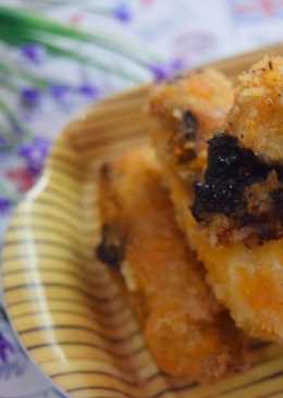 Pisang Goreng Crispy isi Coklat dan Keju