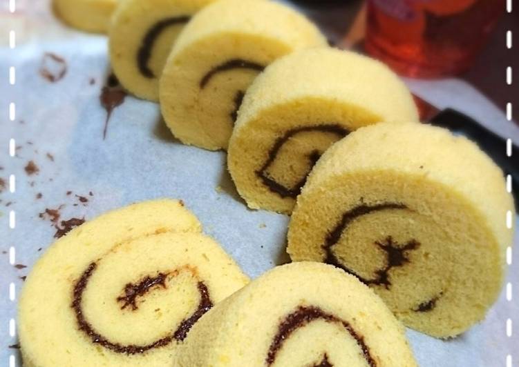 gambar untuk resep Ogura cotton cake roll(OCC roll w nuttela,lentur anti retak)