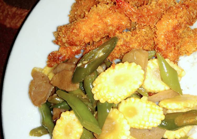 gambar untuk cara membuat Tempura Udang & Tumis Buncis Nyam Nyam