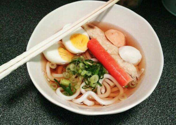 resep masakan Udon with clear soup