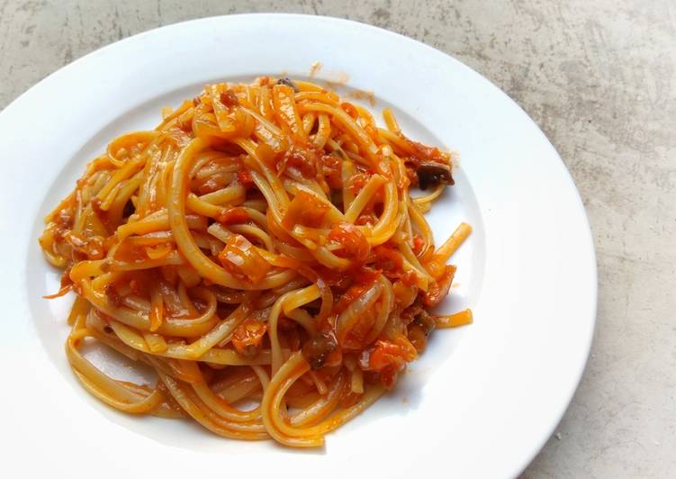 resep lengkap untuk Spaghetti rawit super pedas