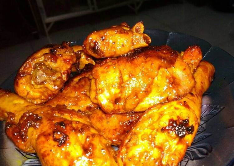 resep lengkap untuk Ayam panggang teflon