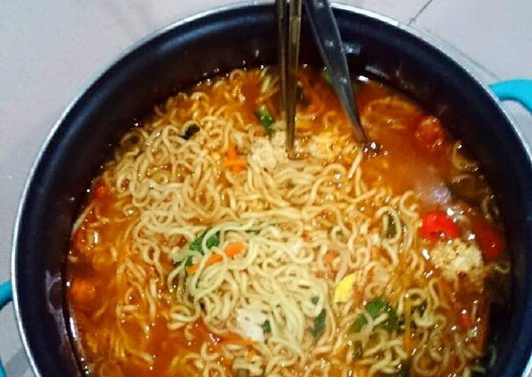 cara membuat Mie Ramyeon (mie instan korea)