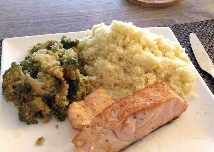 Resep Salmon dan tumis brokoli - Berlian Utami